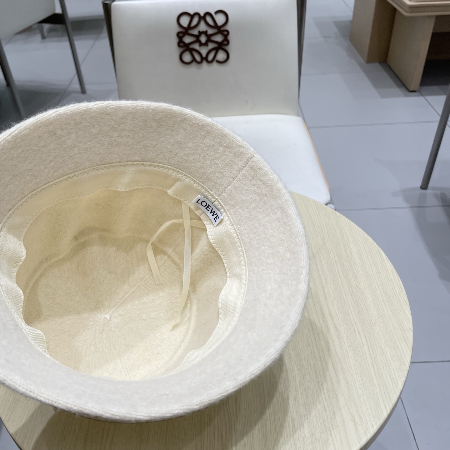  Loewe罗意威羊毛渔夫帽女秋冬泫雅同款针织帽盆帽女月子帽产后冬季