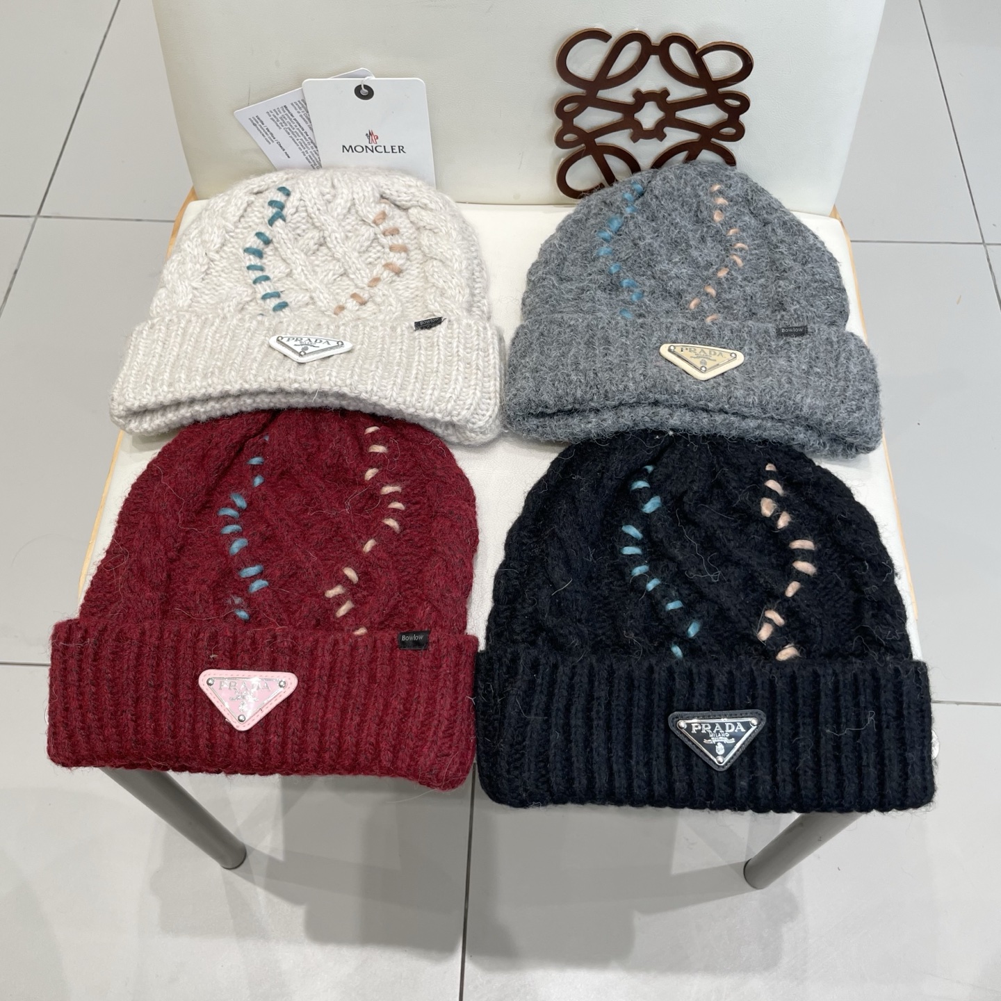  🧢普拉达PRADA👒 秋冬新款针织毛线帽，超火爆💖质感一流，出街超好搭配！减龄神器