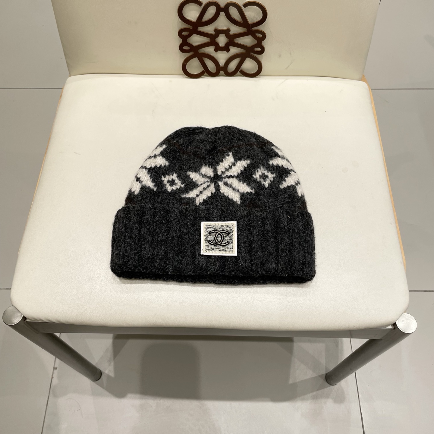  chanel香奈儿秋冬复古费尔岛针织帽女加厚保暖护耳毛线帽男含羊毛混纺防寒帽子