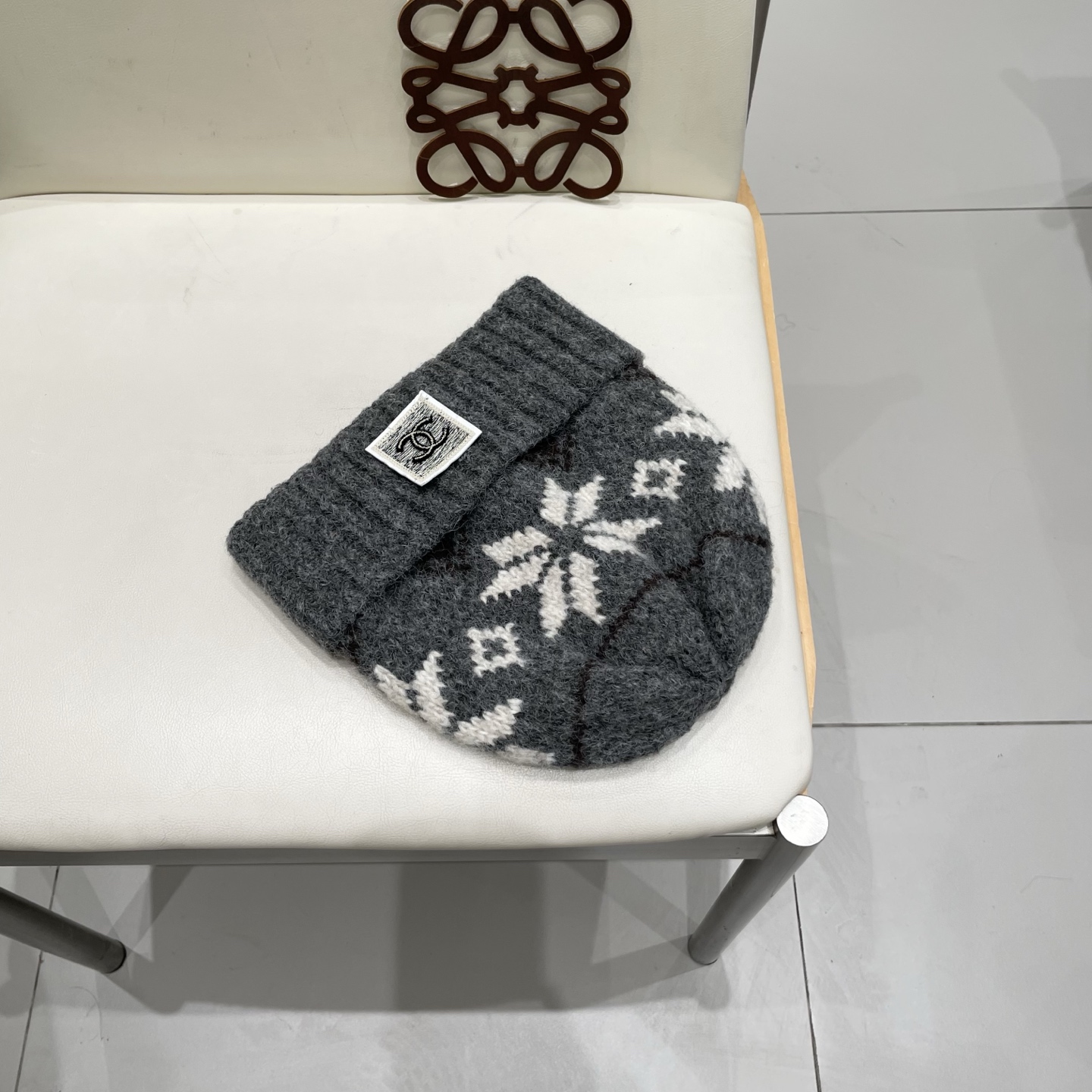  chanel香奈儿秋冬复古费尔岛针织帽女加厚保暖护耳毛线帽男含羊毛混纺防寒帽子