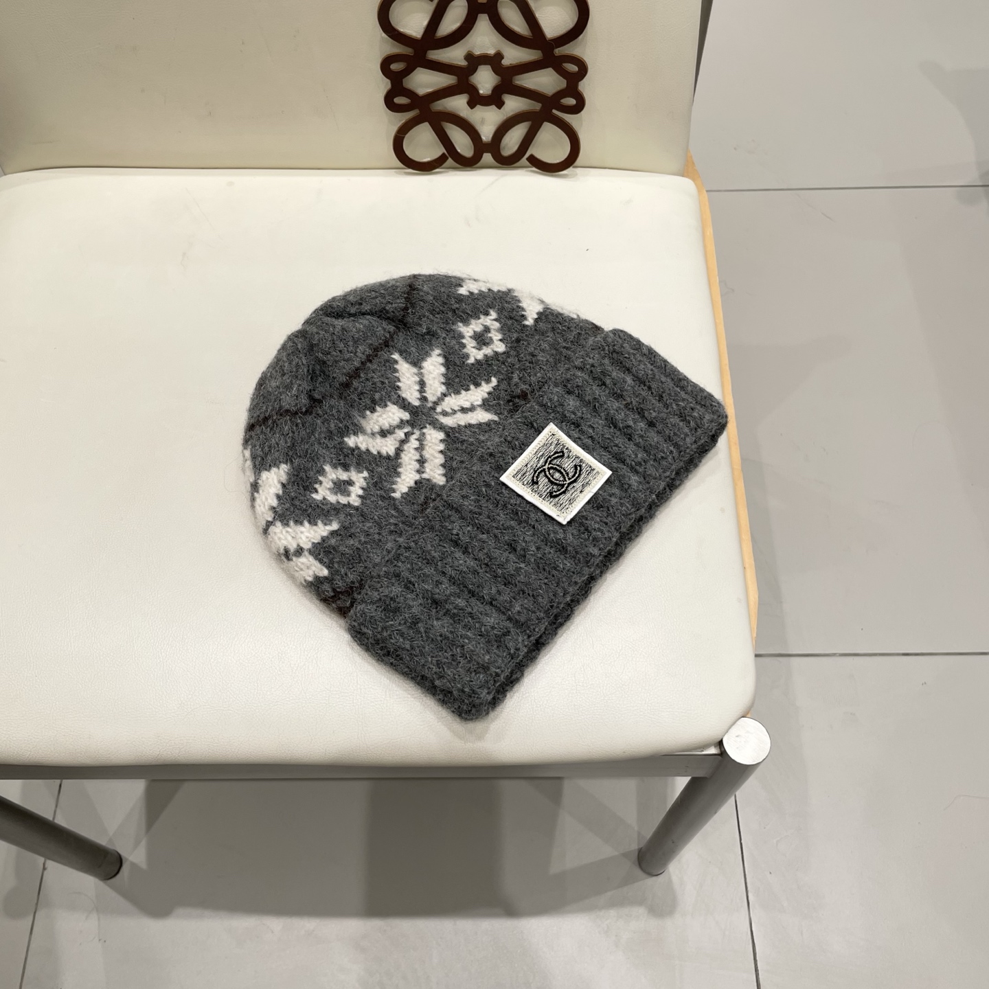  chanel香奈儿秋冬复古费尔岛针织帽女加厚保暖护耳毛线帽男含羊毛混纺防寒帽子