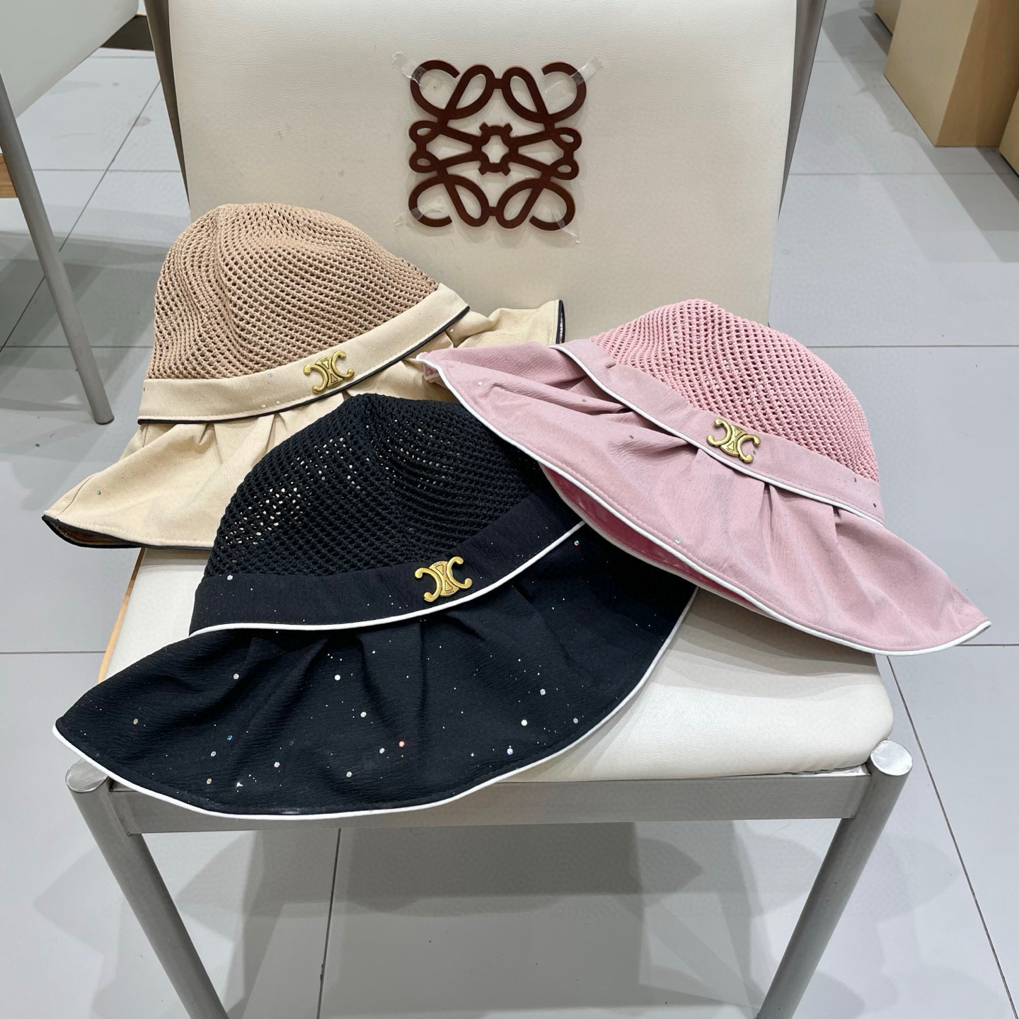  celine塞琳夏季大帽檐太阳帽女2025新款户外旅游遮阳百搭遮脸海边沙滩防晒帽