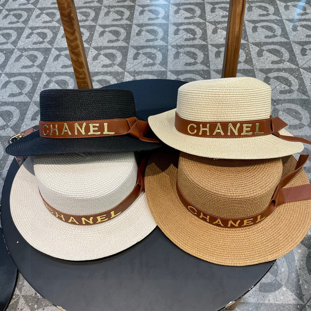   【Chanel香奈儿】2025新款草编大牌皮带编织草帽，度假休闲必备，优雅大方的一款