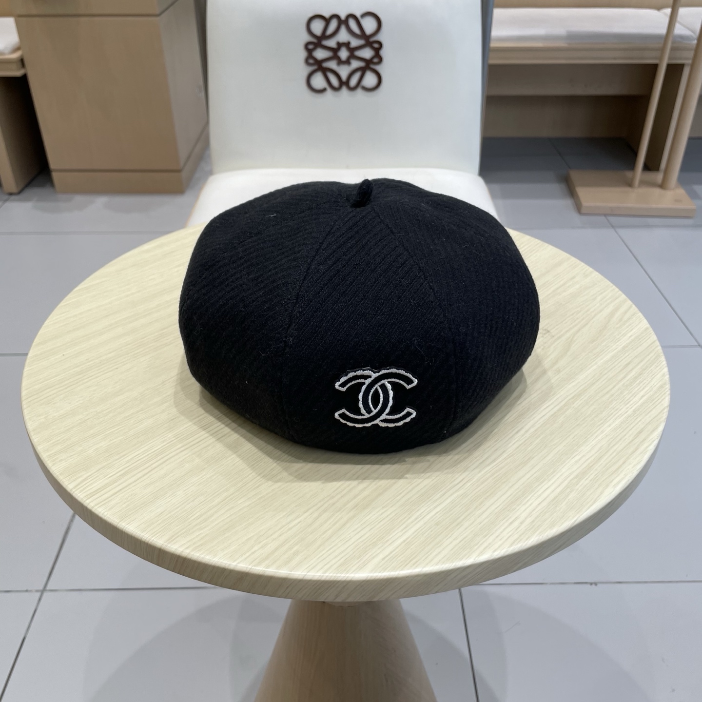  Chanel香奈儿秋冬保暖纹理显瘦减龄毛呢贝雷帽子女网红小众休闲百搭时尚画家帽