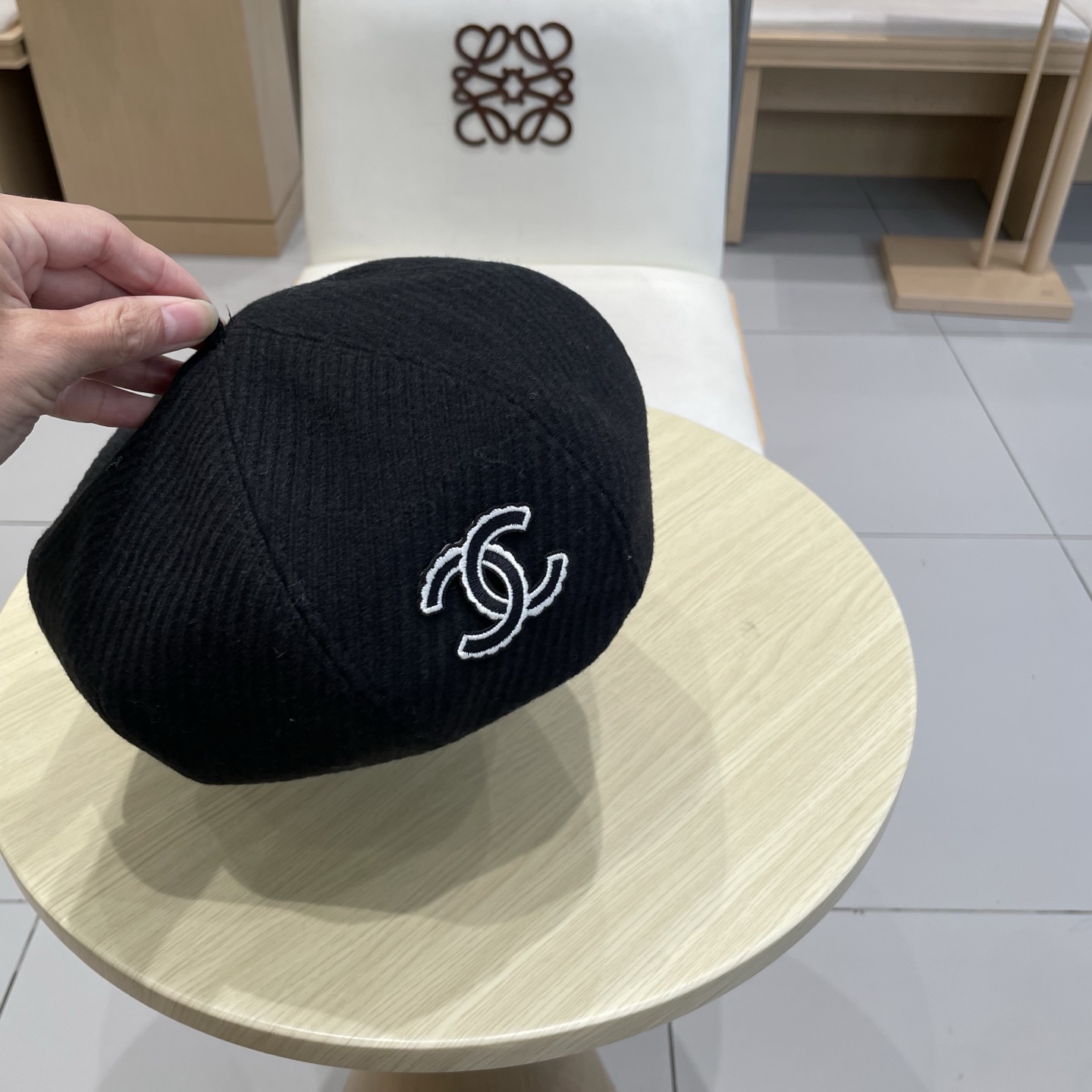  Chanel香奈儿秋冬保暖纹理显瘦减龄毛呢贝雷帽子女网红小众休闲百搭时尚画家帽