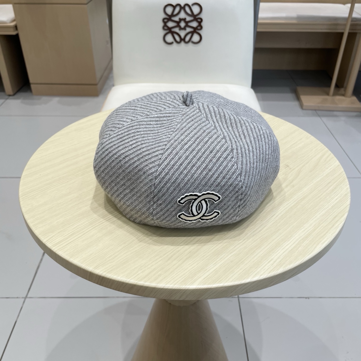  Chanel香奈儿秋冬保暖纹理显瘦减龄毛呢贝雷帽子女网红小众休闲百搭时尚画家帽