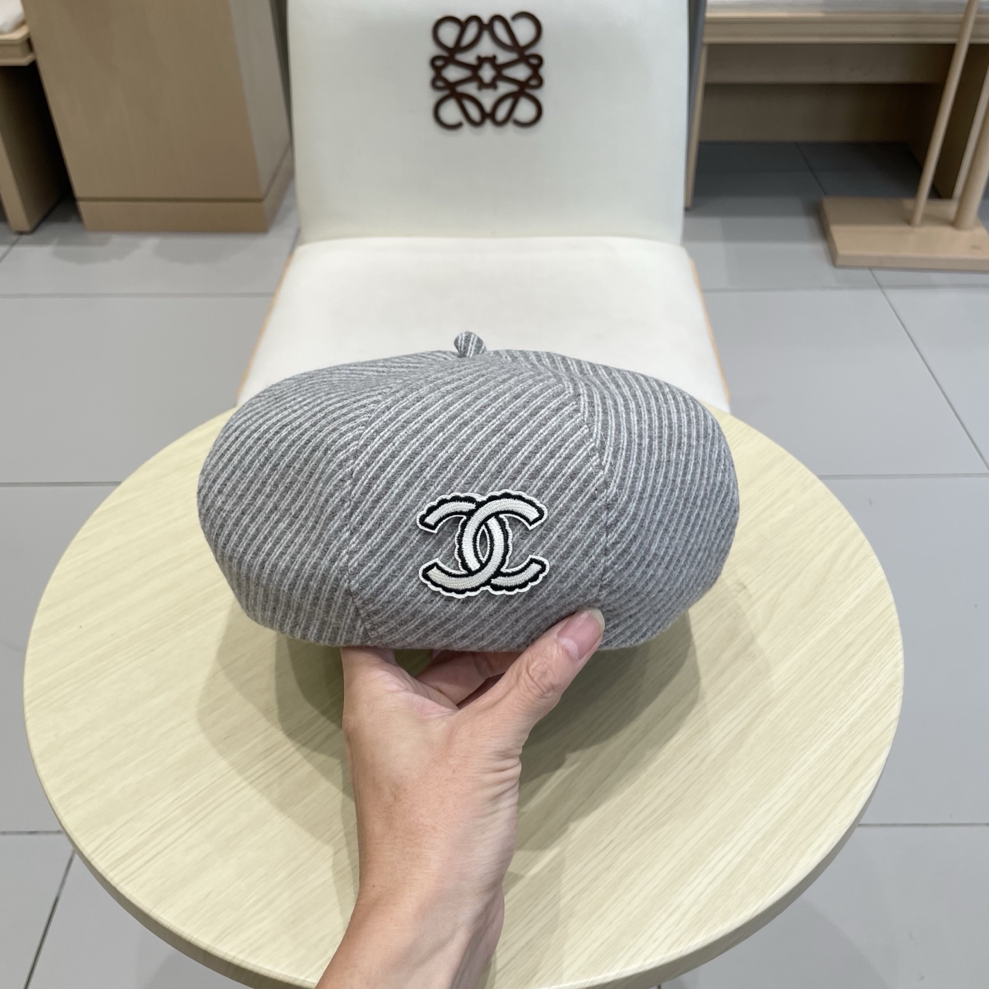  Chanel香奈儿秋冬保暖纹理显瘦减龄毛呢贝雷帽子女网红小众休闲百搭时尚画家帽