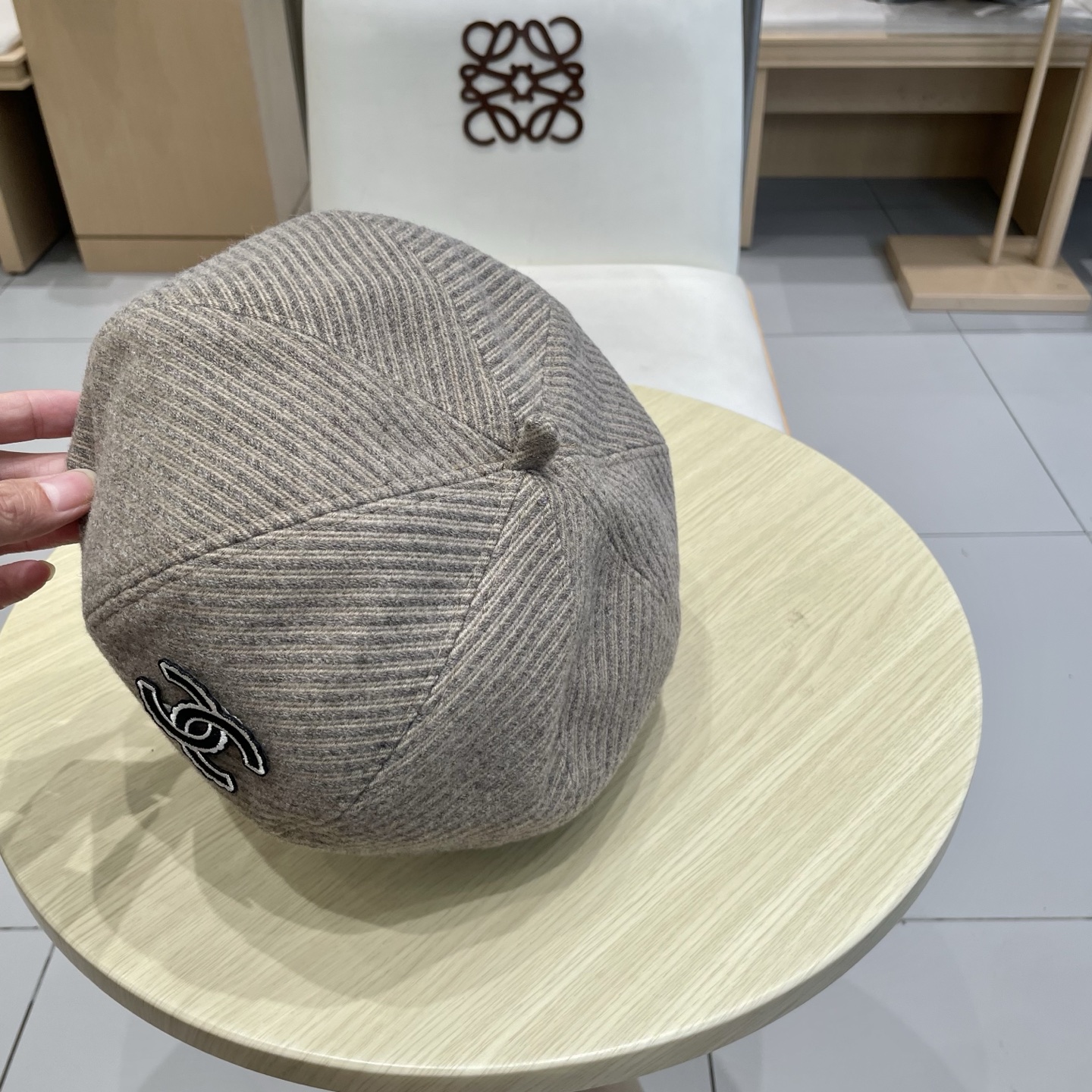  Chanel香奈儿秋冬保暖纹理显瘦减龄毛呢贝雷帽子女网红小众休闲百搭时尚画家帽