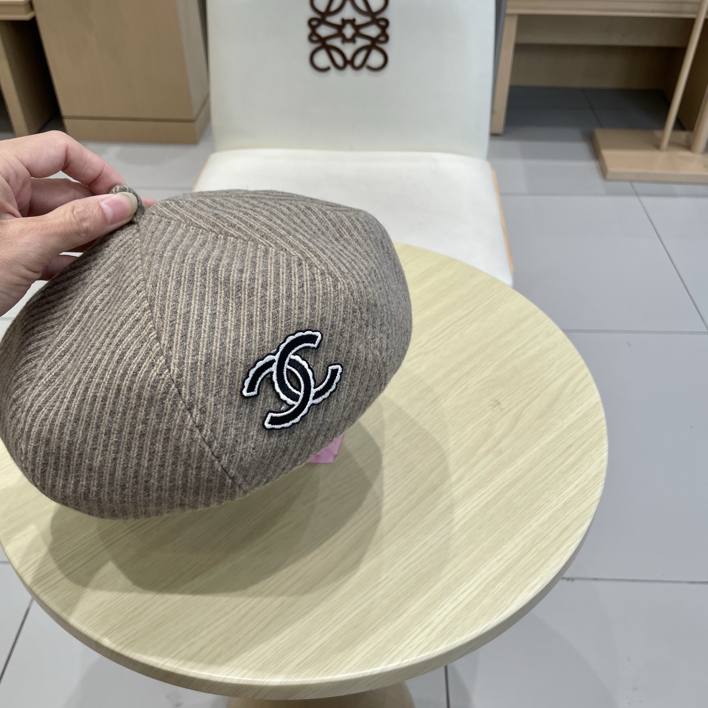  Chanel香奈儿秋冬保暖纹理显瘦减龄毛呢贝雷帽子女网红小众休闲百搭时尚画家帽