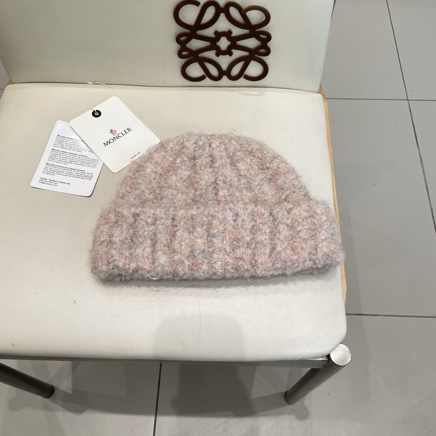  蒙口MONCLER 秋冬毛线包头帽子大头围显脸小纯色加厚保暖毛绒针织帽女