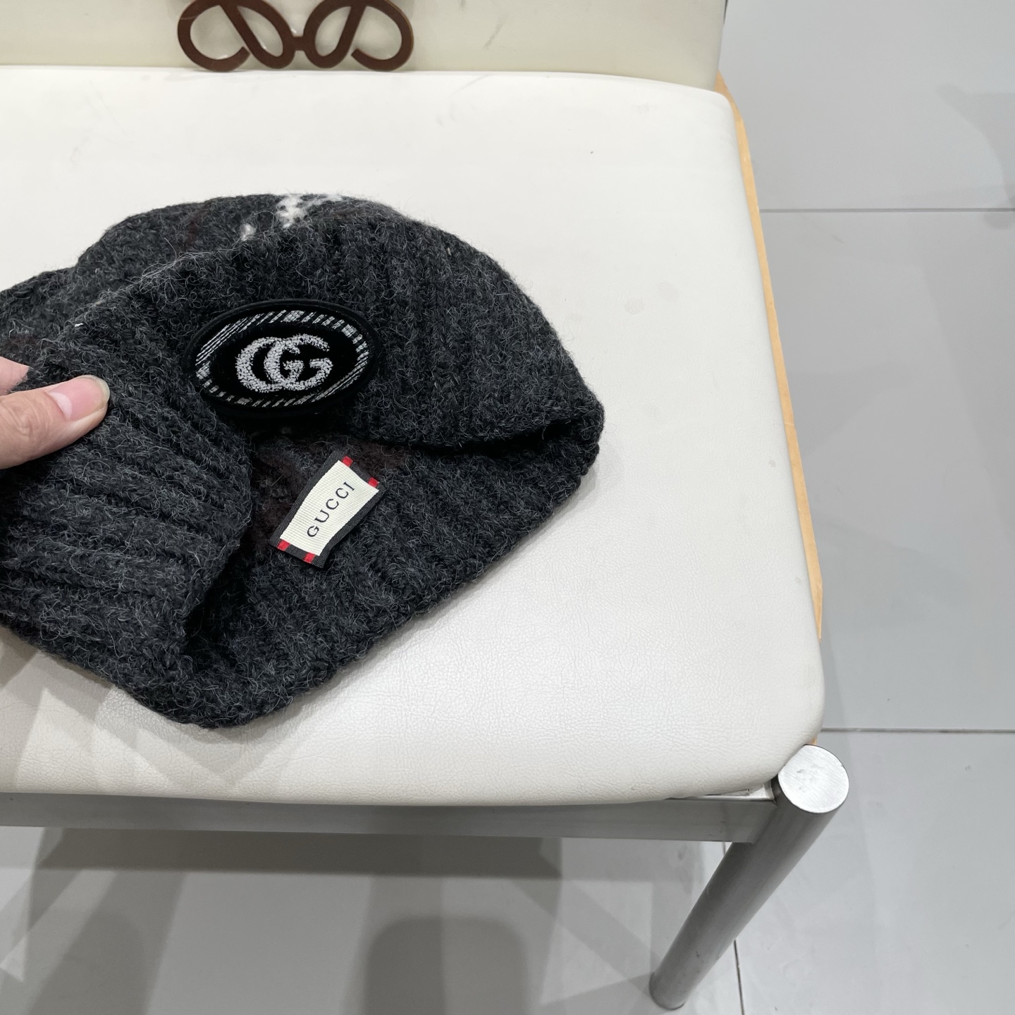 gucci古奇提花费尔岛风针织帽秋冬护耳羊绒保暖厚实毛线帽子休闲冷帽女