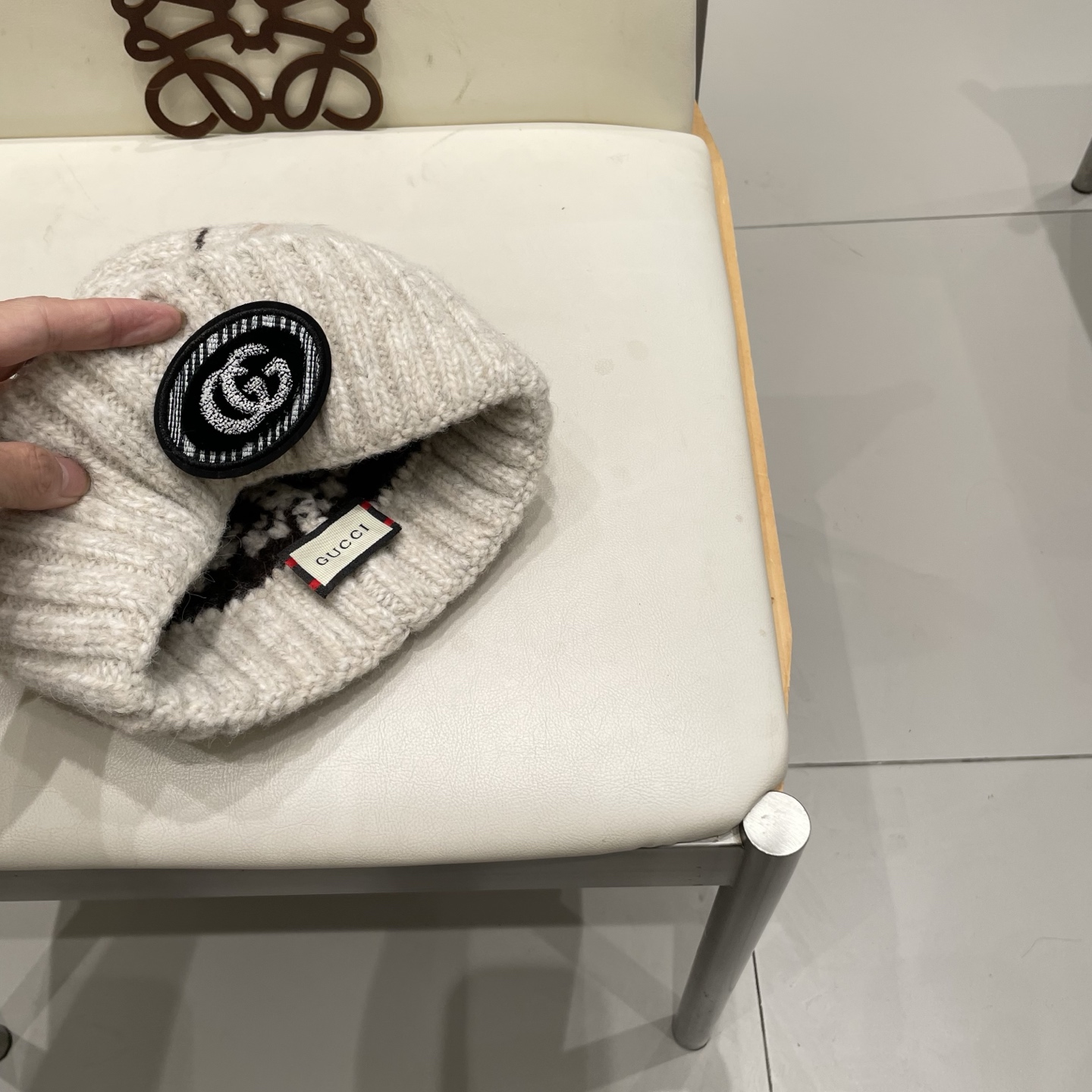 gucci古奇提花费尔岛风针织帽秋冬护耳羊绒保暖厚实毛线帽子休闲冷帽女