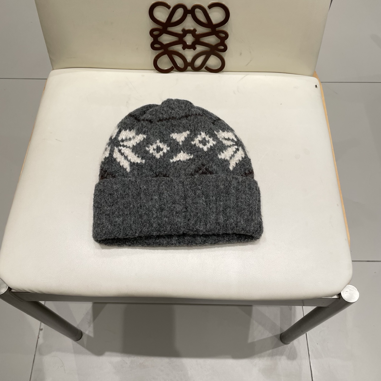 gucci古奇提花费尔岛风针织帽秋冬护耳羊绒保暖厚实毛线帽子休闲冷帽女