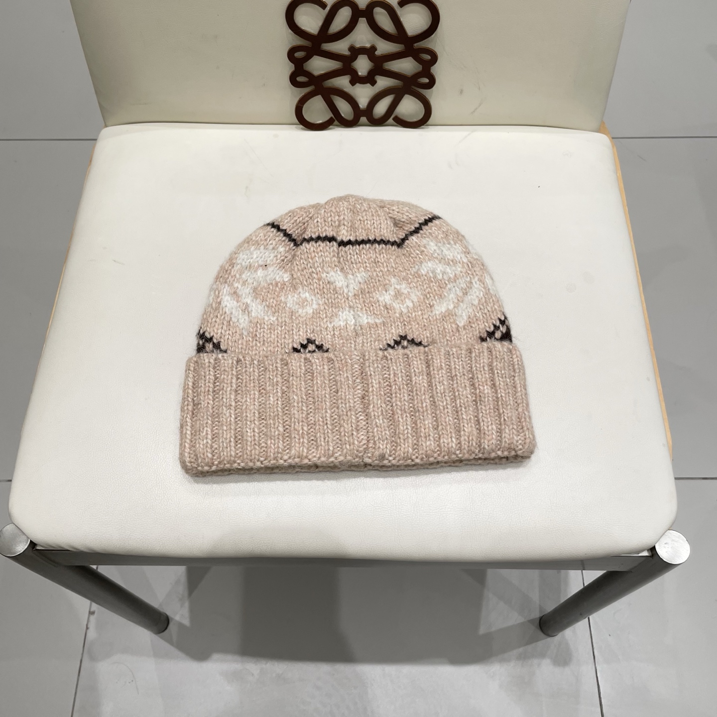 gucci古奇提花费尔岛风针织帽秋冬护耳羊绒保暖厚实毛线帽子休闲冷帽女