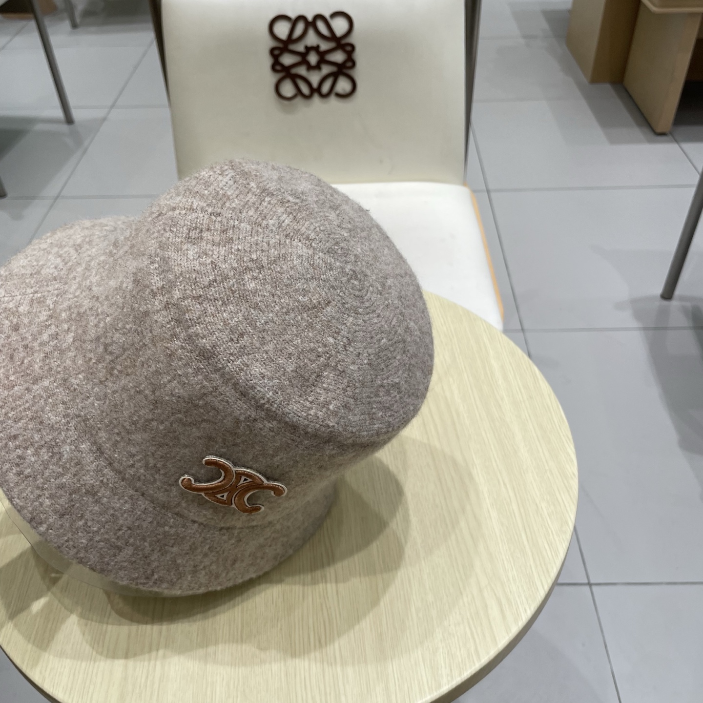  塞琳celine纯色羊毛渔夫帽子秋冬女显脸小文艺保暖防风百搭盆帽可折叠 