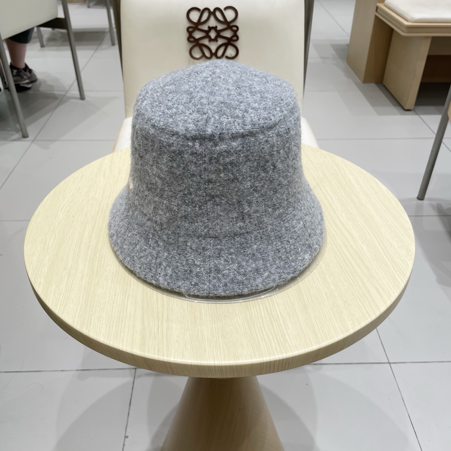  塞琳celine纯色羊毛渔夫帽子秋冬女显脸小文艺保暖防风百搭盆帽可折叠 