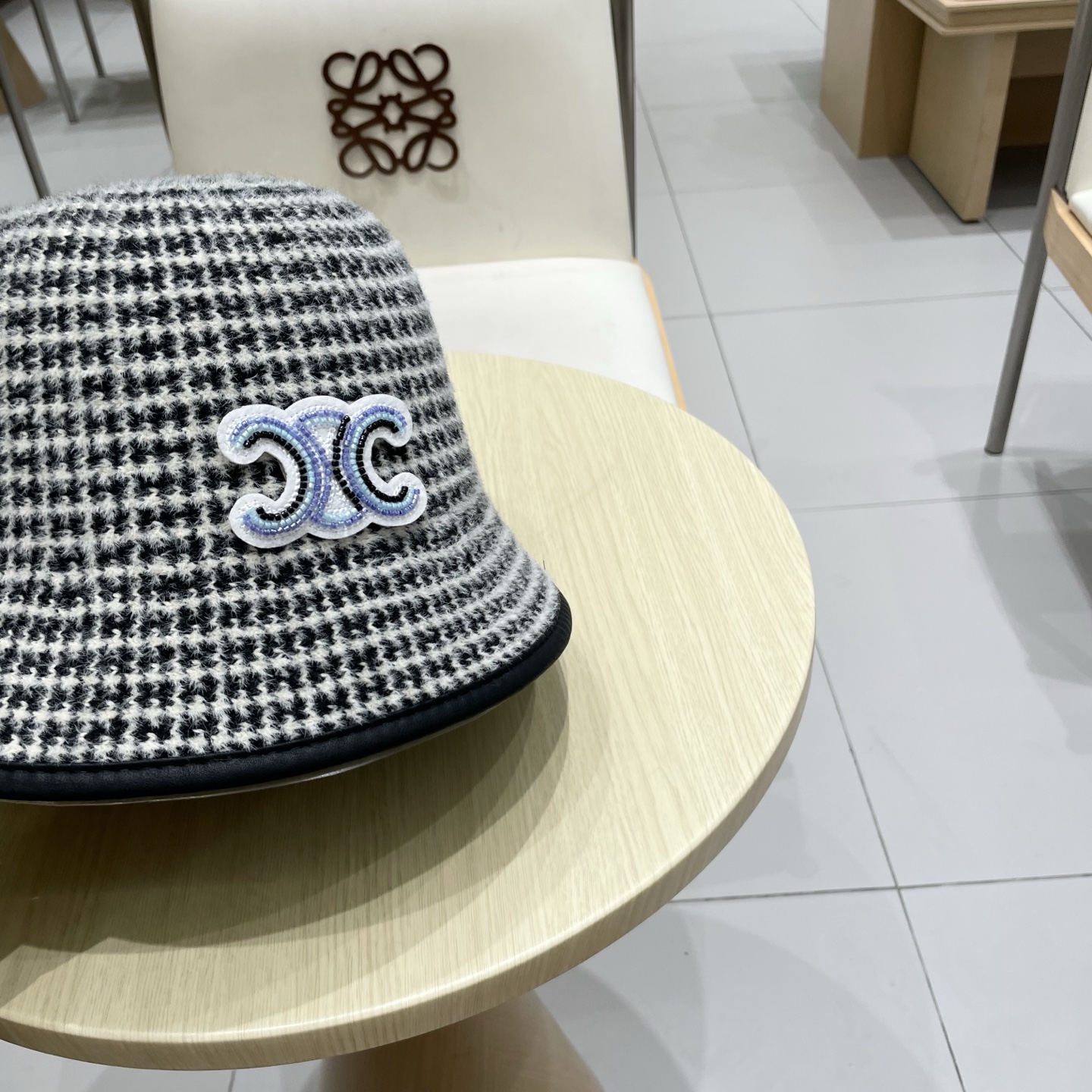  塞琳celine费尔岛风含羊毛针织渔夫帽女秋冬季韩版显脸小保暖大头围毛线帽子