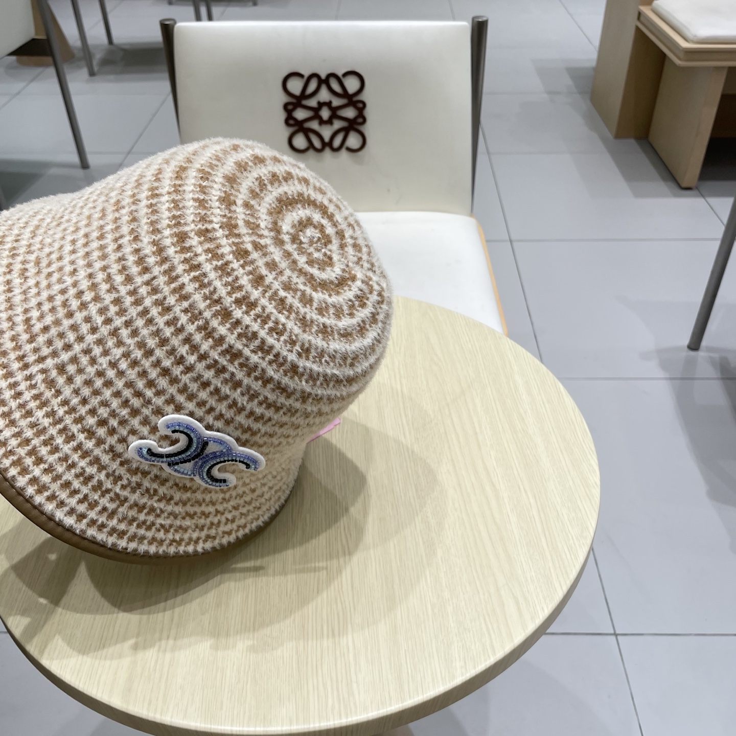  塞琳celine费尔岛风含羊毛针织渔夫帽女秋冬季韩版显脸小保暖大头围毛线帽子