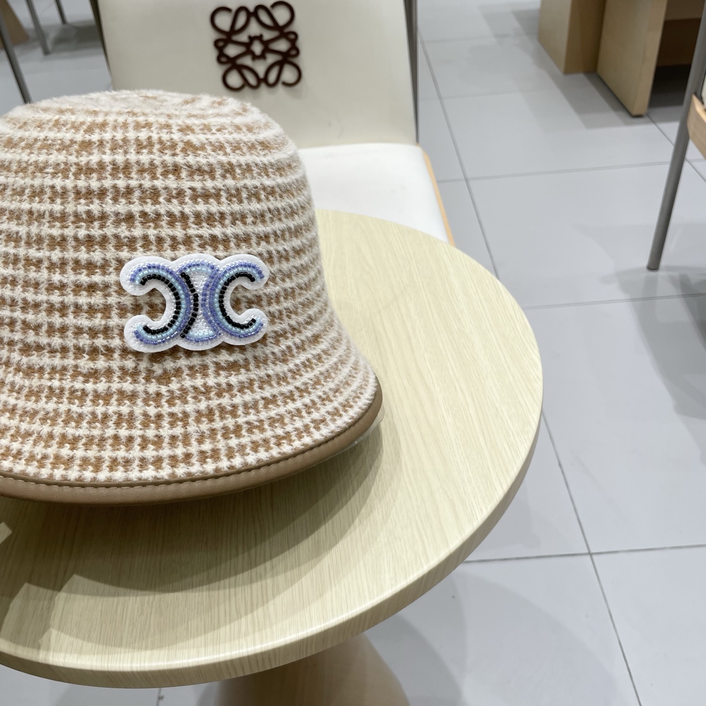  塞琳celine费尔岛风含羊毛针织渔夫帽女秋冬季韩版显脸小保暖大头围毛线帽子