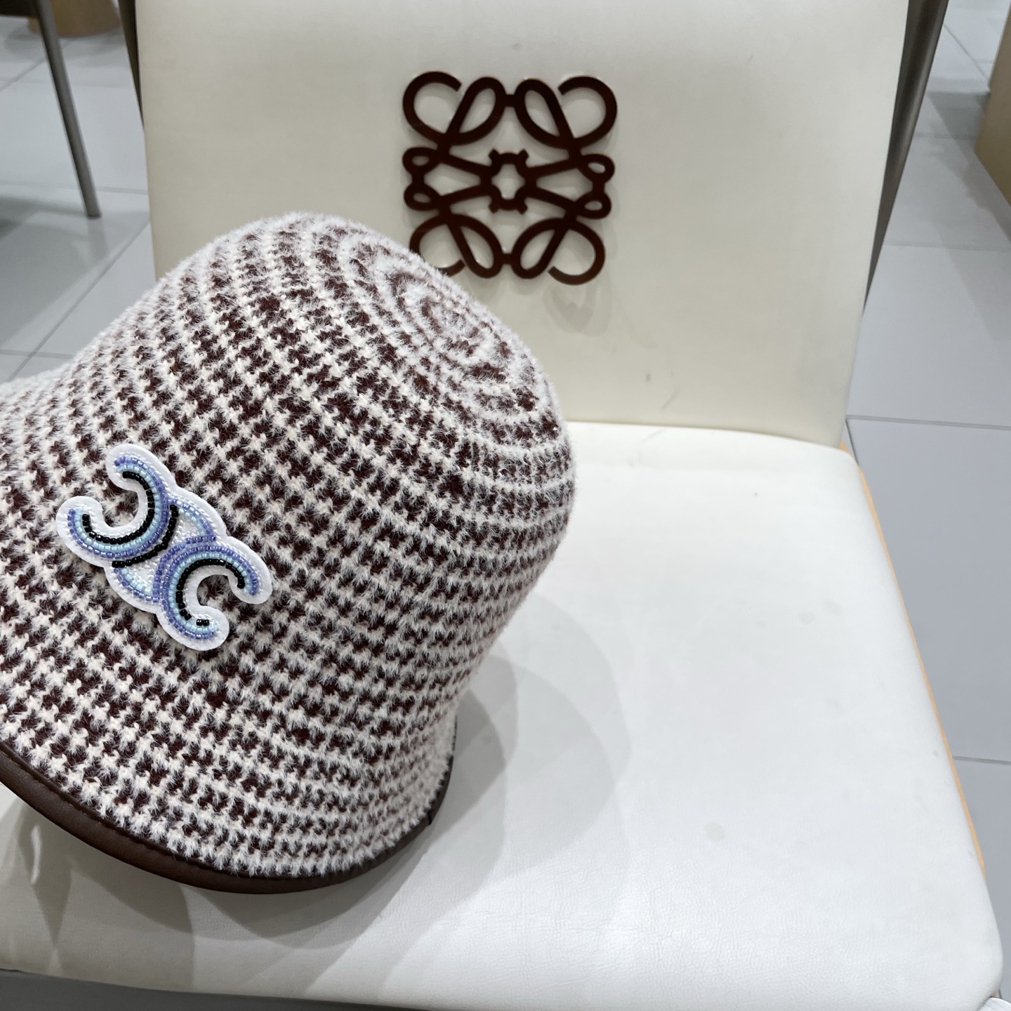  塞琳celine费尔岛风含羊毛针织渔夫帽女秋冬季韩版显脸小保暖大头围毛线帽子