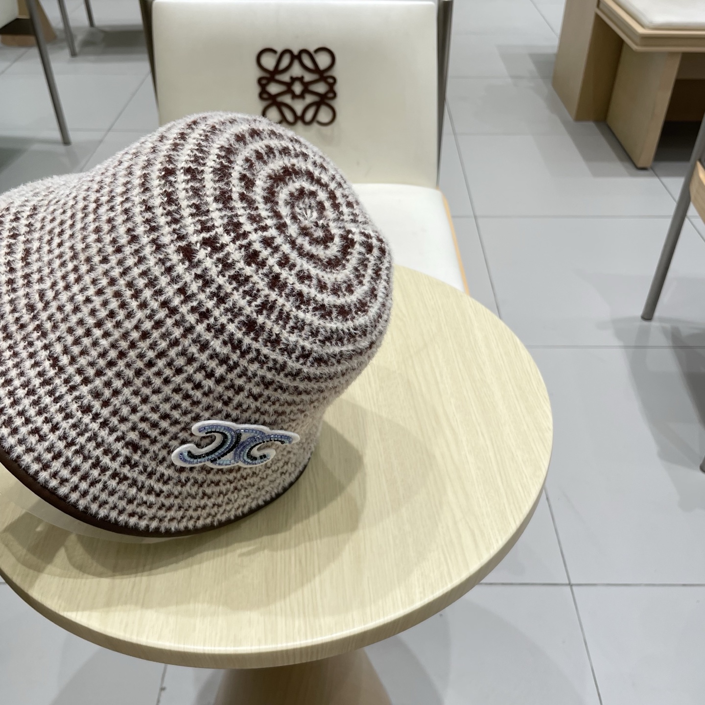  塞琳celine费尔岛风含羊毛针织渔夫帽女秋冬季韩版显脸小保暖大头围毛线帽子