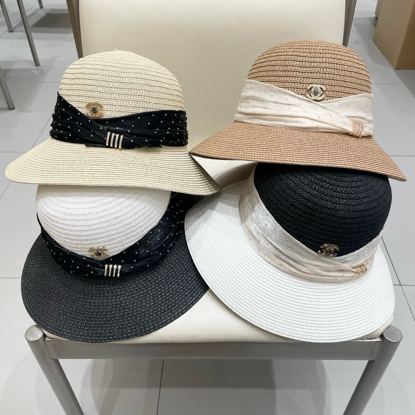 Chanel香奈儿新款草帽，名媛风，头围57cmni