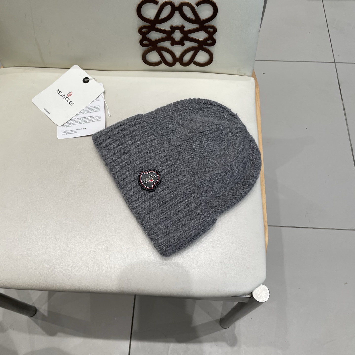  蒙口MONCLER羊毛🦙加兔毛针织帽子女士秋冬季毛球加厚款保暖护耳百搭韩毛线帽堆堆帽潮