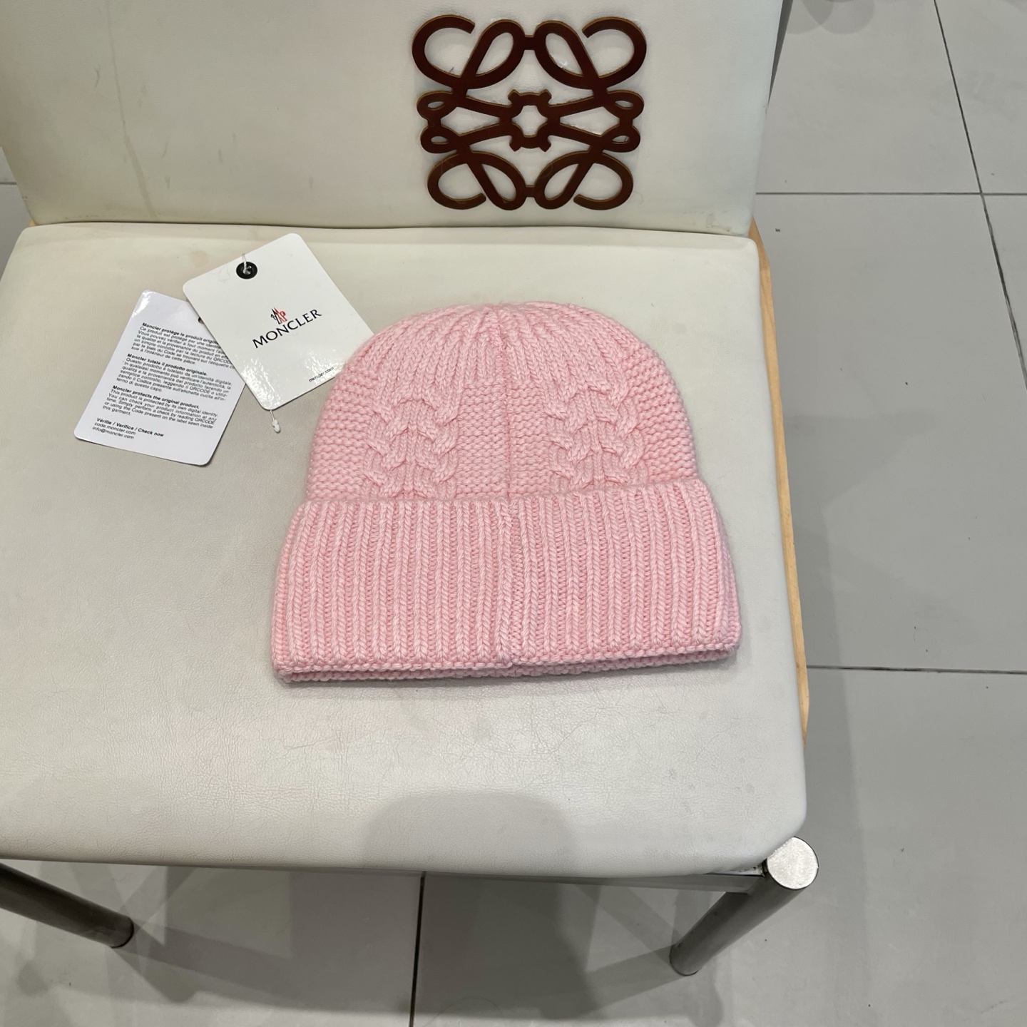  蒙口MONCLER羊毛🦙加兔毛针织帽子女士秋冬季毛球加厚款保暖护耳百搭韩毛线帽堆堆帽潮