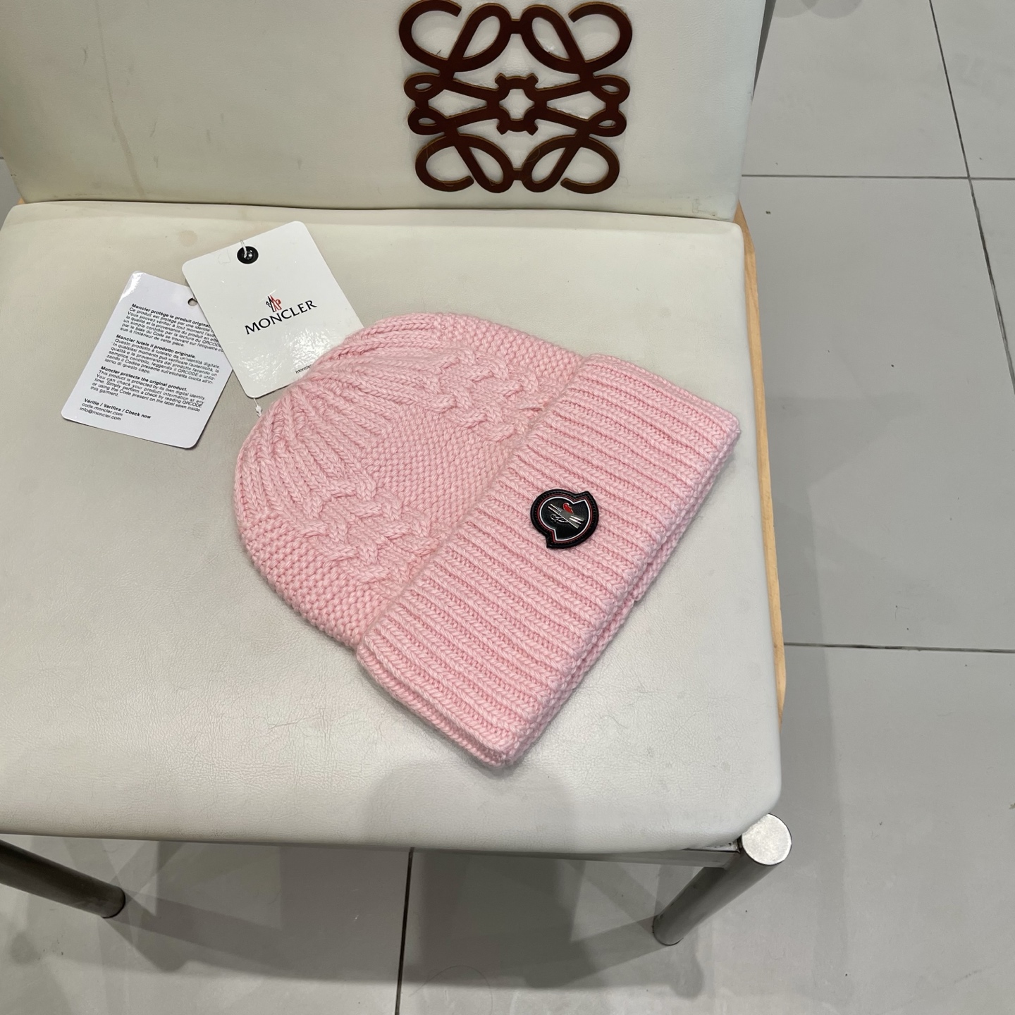  蒙口MONCLER羊毛🦙加兔毛针织帽子女士秋冬季毛球加厚款保暖护耳百搭韩毛线帽堆堆帽潮