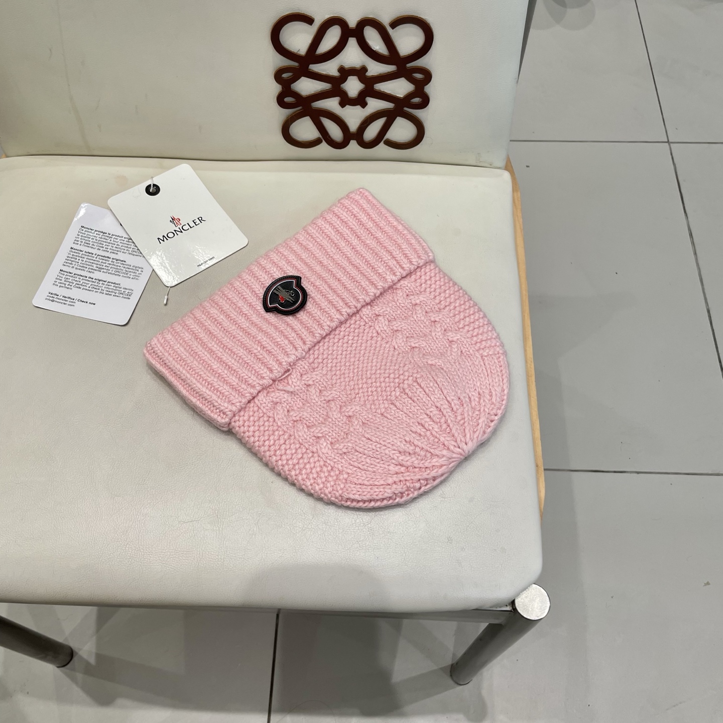  蒙口MONCLER羊毛🦙加兔毛针织帽子女士秋冬季毛球加厚款保暖护耳百搭韩毛线帽堆堆帽潮