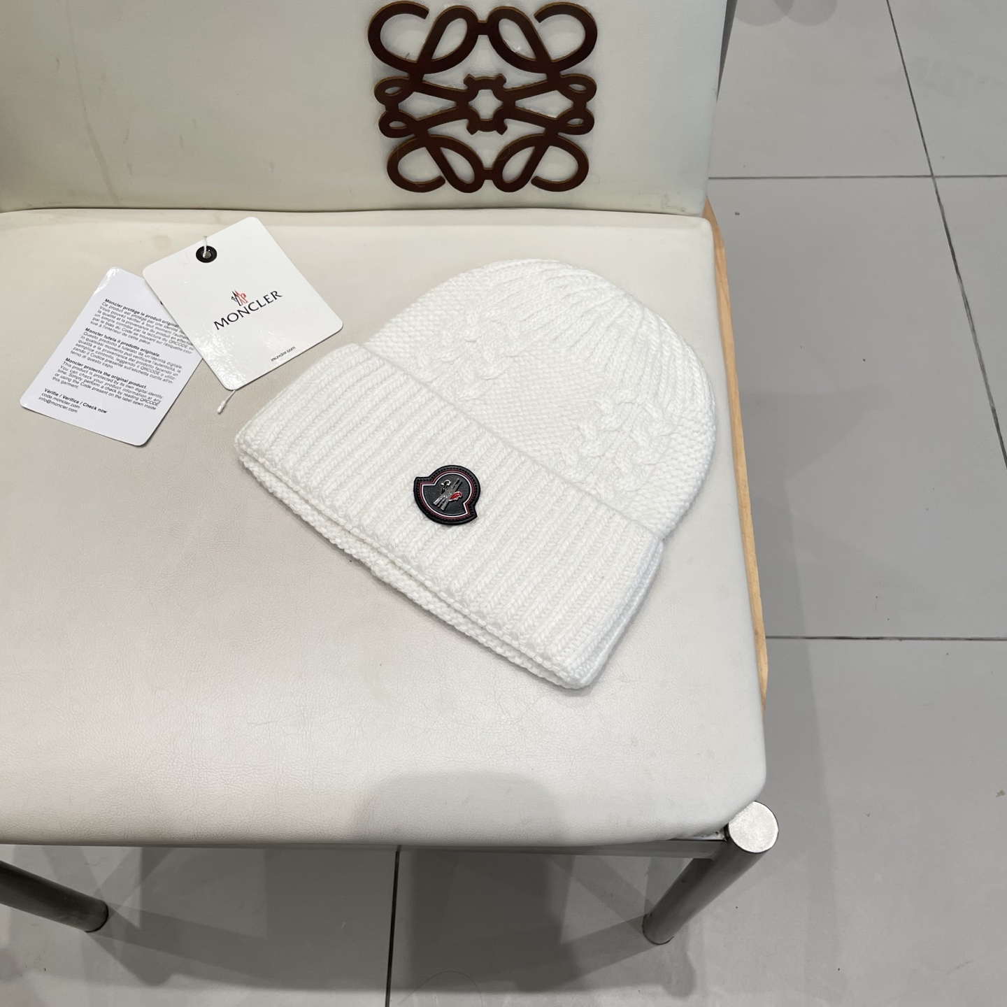  蒙口MONCLER羊毛🦙加兔毛针织帽子女士秋冬季毛球加厚款保暖护耳百搭韩毛线帽堆堆帽潮