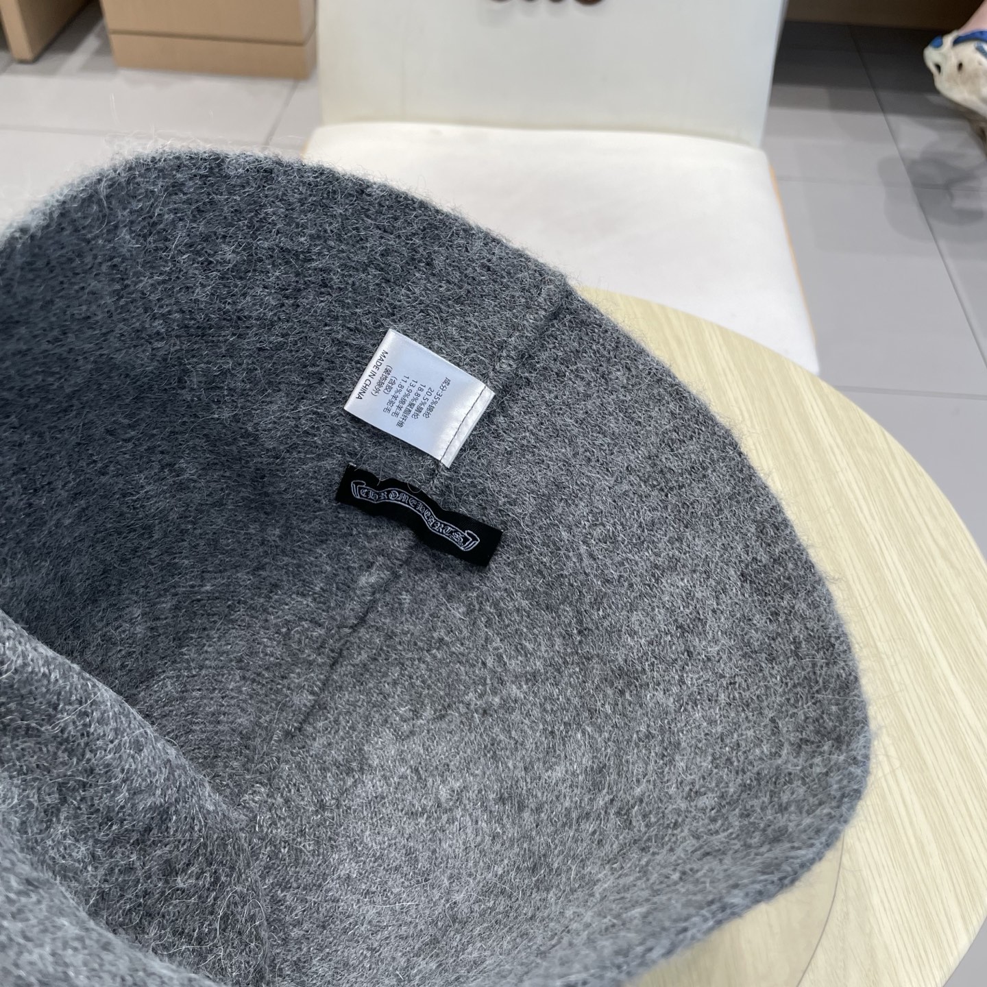  Chrome Hearts 克罗心高品质软糯羊驼毛针织渔夫帽子女秋冬季百搭韩版显脸小盆帽大头围水桶帽