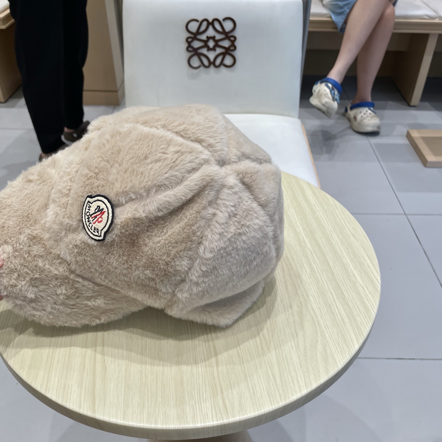 蒙口MONCLER毛绒棒球帽子女冬季2025新款宽帽檐大脸显脸小适合方圆脸鸭舌帽