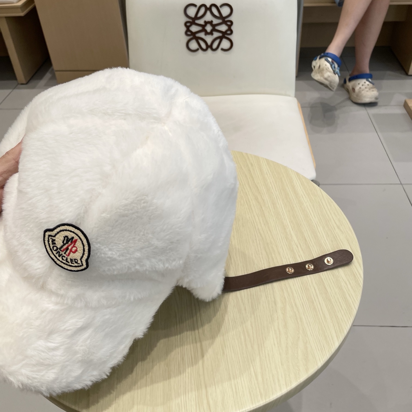 蒙口MONCLER毛绒棒球帽子女冬季2025新款宽帽檐大脸显脸小适合方圆脸鸭舌帽