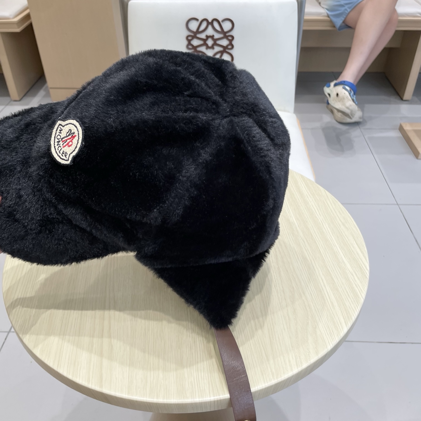 蒙口MONCLER毛绒棒球帽子女冬季2025新款宽帽檐大脸显脸小适合方圆脸鸭舌帽