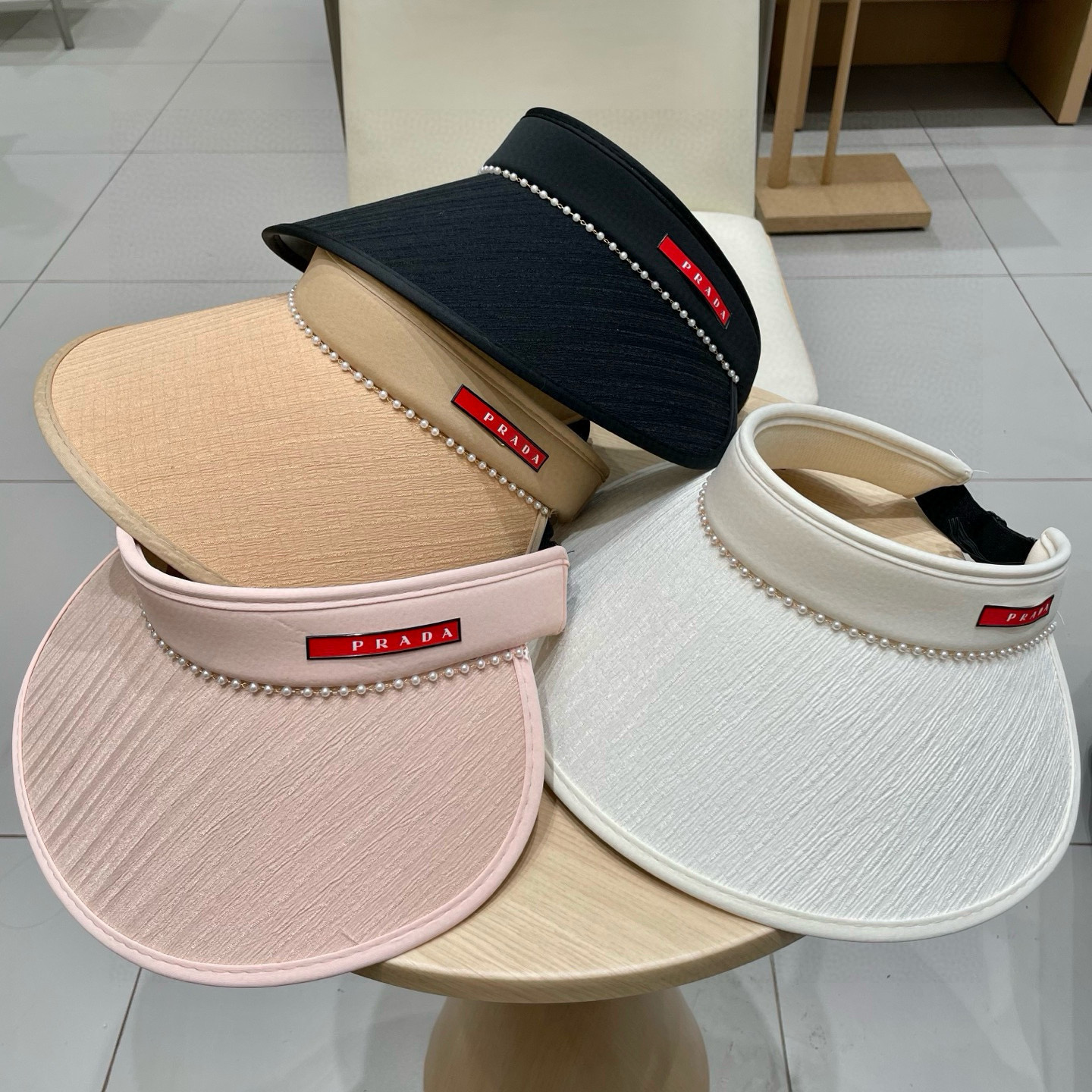 【PRADA普拉达】2025季新款拼色独家款遮阳帽空顶帽男女百搭款～休闲出街神器
