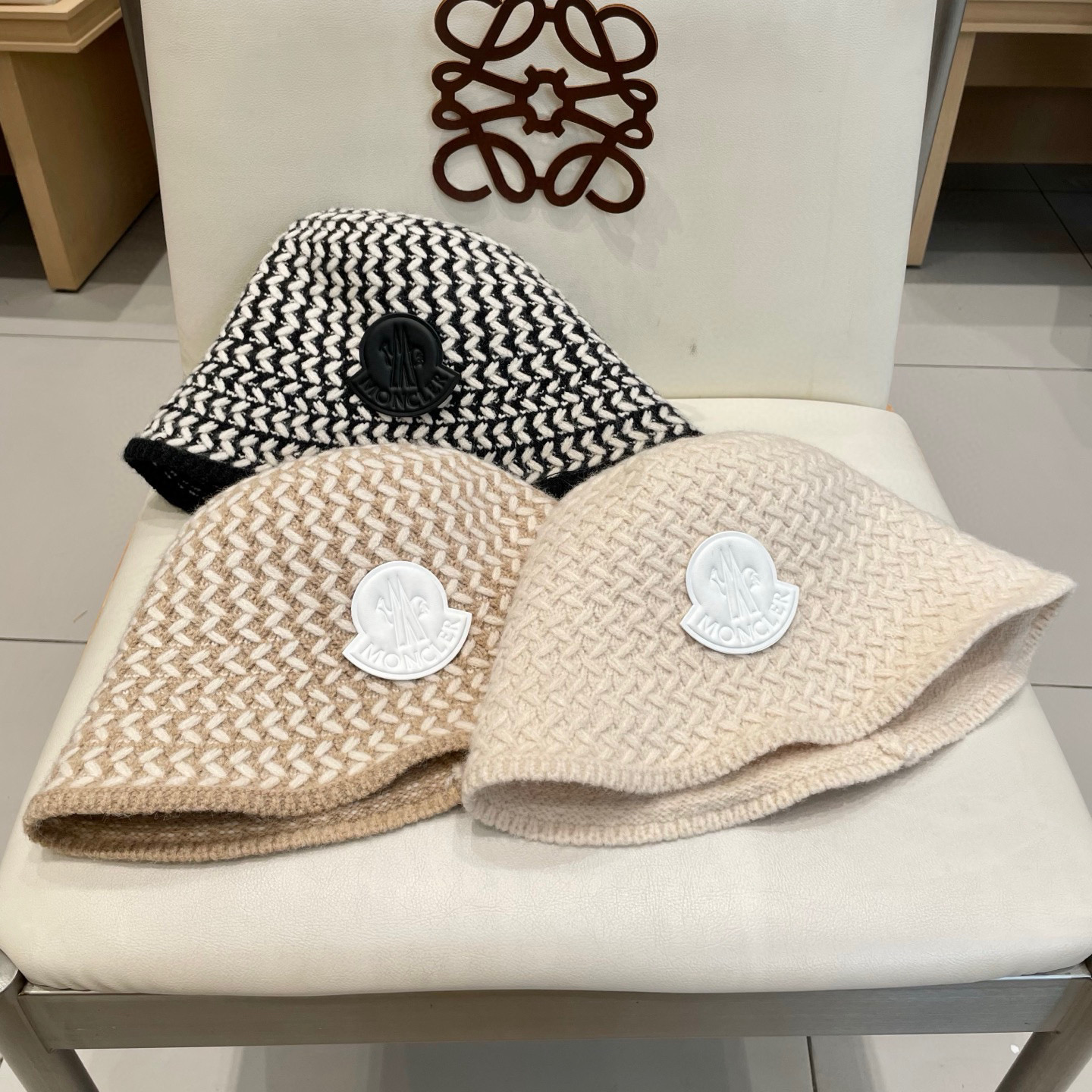 Chanel香奈儿针织渔夫帽，头围57cm