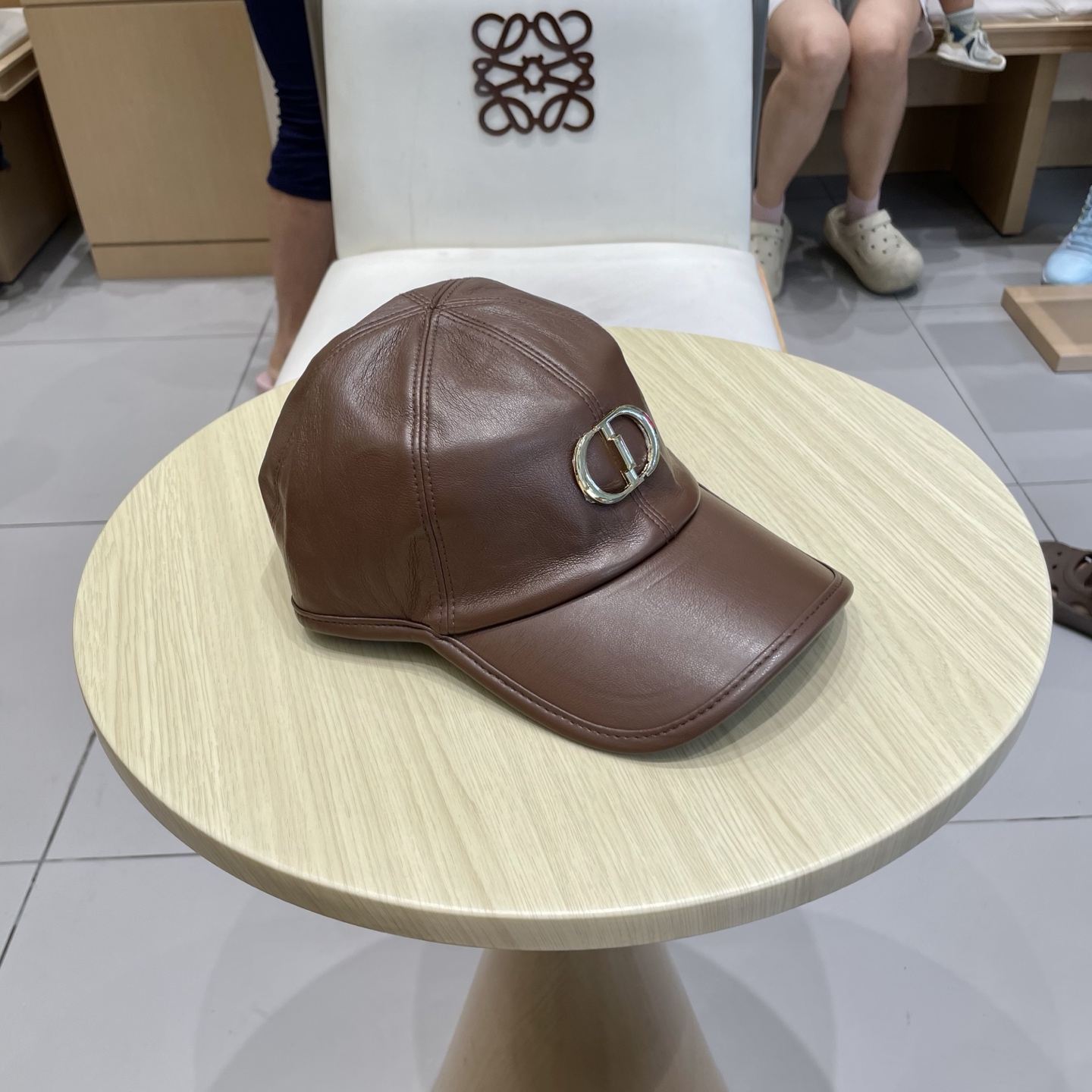 迪奥DIOR秋冬新款韩版纯色绵羊皮棒球帽男女高端时尚简约百搭显脸小鸭舌帽