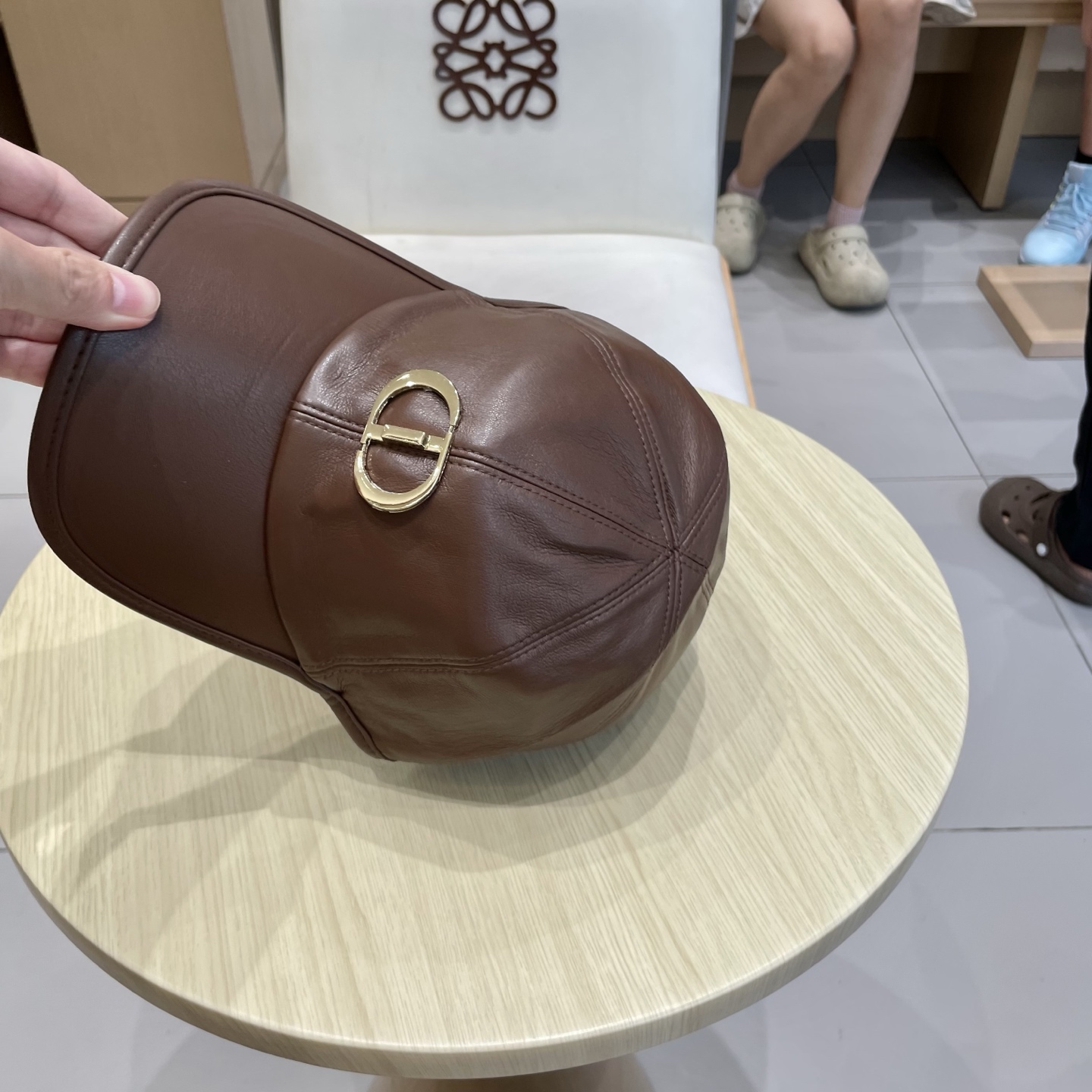 迪奥DIOR秋冬新款韩版纯色绵羊皮棒球帽男女高端时尚简约百搭显脸小鸭舌帽