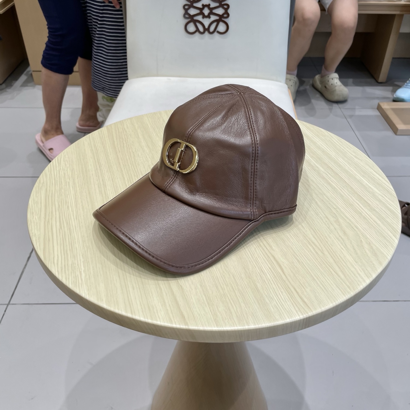 迪奥DIOR秋冬新款韩版纯色绵羊皮棒球帽男女高端时尚简约百搭显脸小鸭舌帽