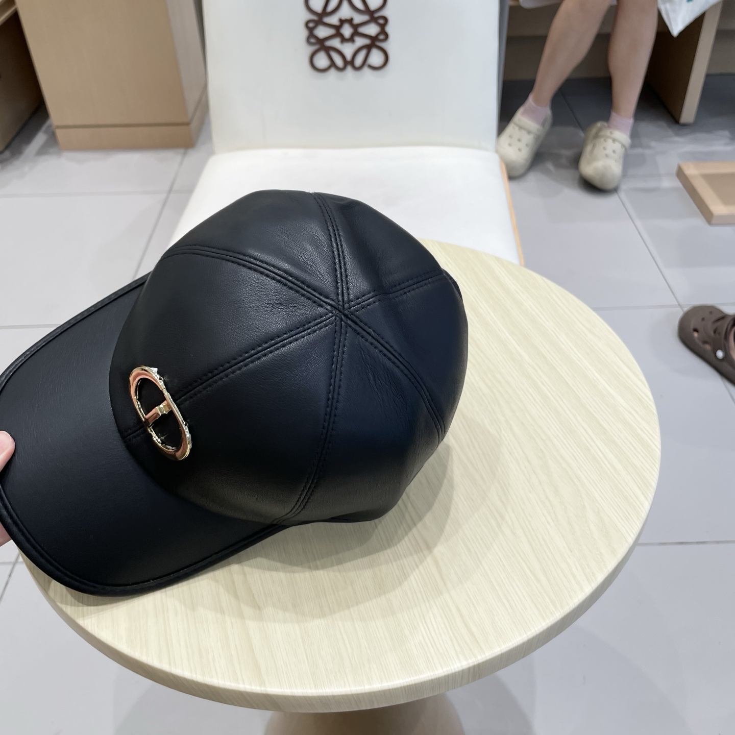 迪奥DIOR秋冬新款韩版纯色绵羊皮棒球帽男女高端时尚简约百搭显脸小鸭舌帽