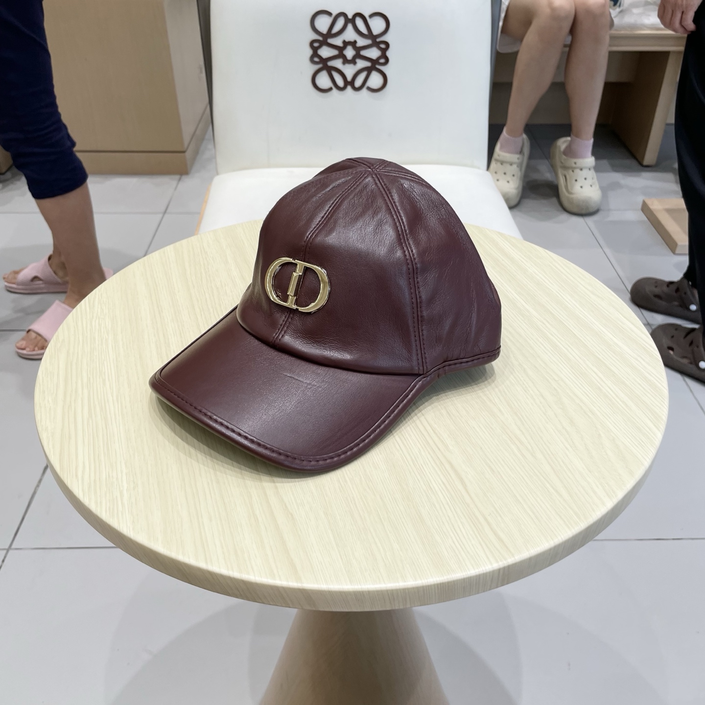 迪奥DIOR秋冬新款韩版纯色绵羊皮棒球帽男女高端时尚简约百搭显脸小鸭舌帽