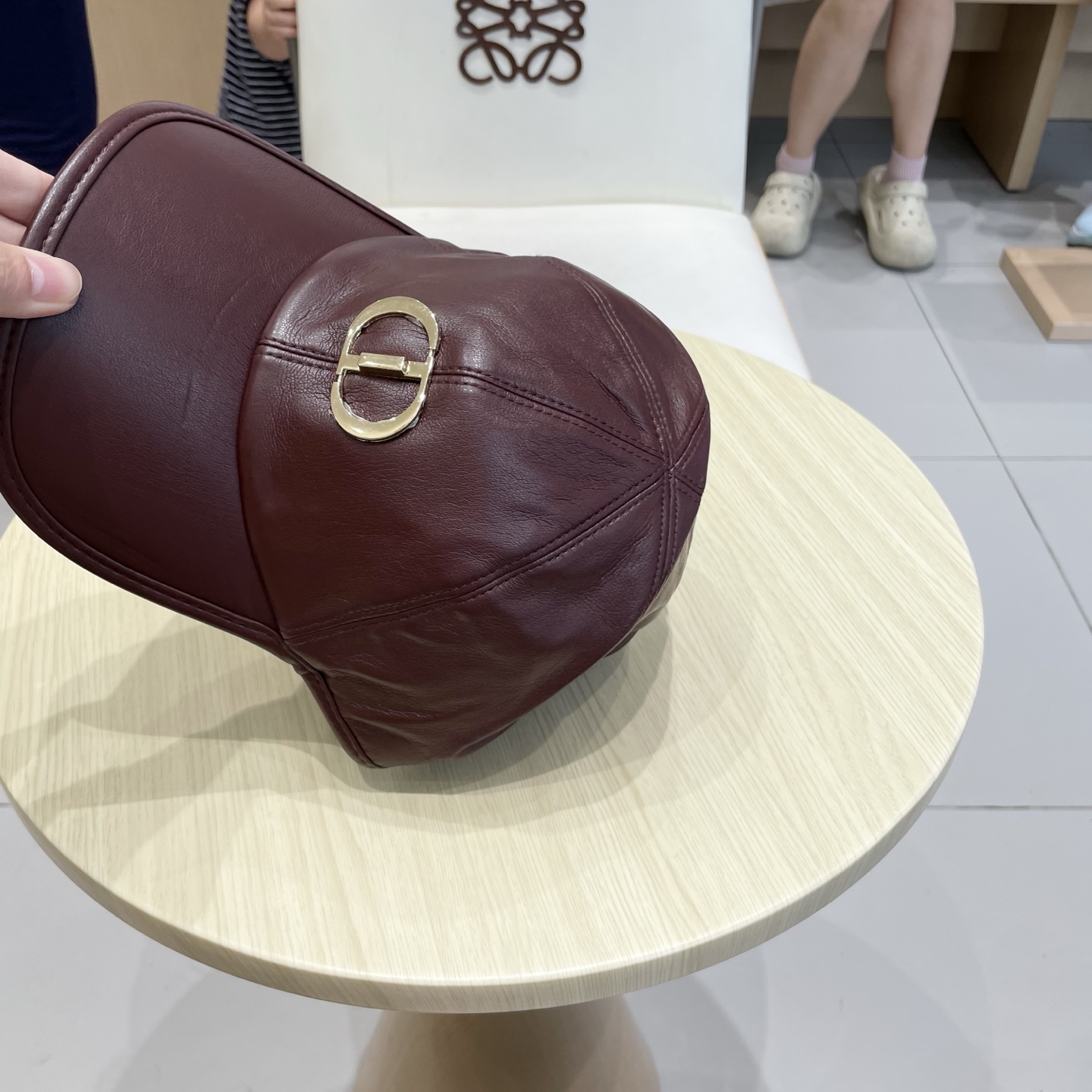 迪奥DIOR秋冬新款韩版纯色绵羊皮棒球帽男女高端时尚简约百搭显脸小鸭舌帽