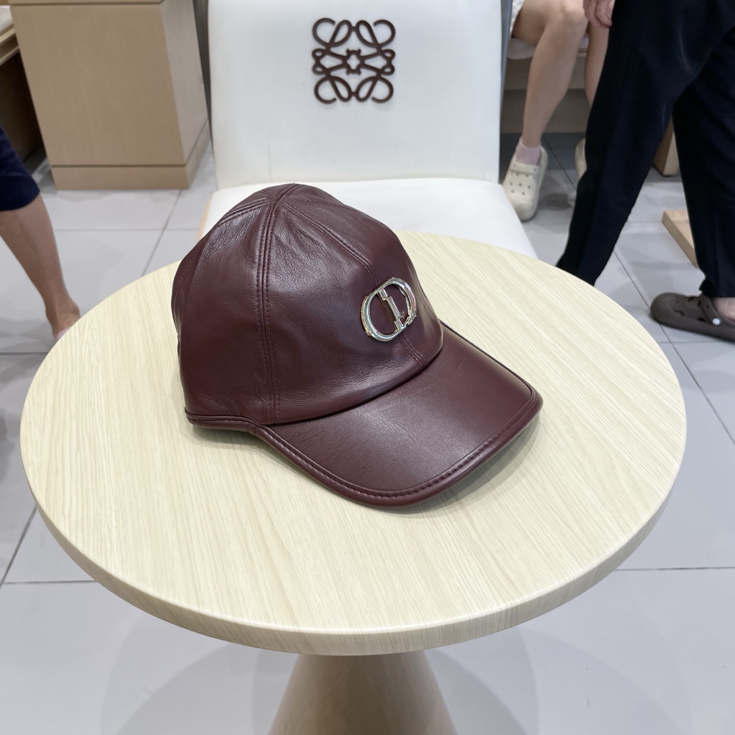 迪奥DIOR秋冬新款韩版纯色绵羊皮棒球帽男女高端时尚简约百搭显脸小鸭舌帽