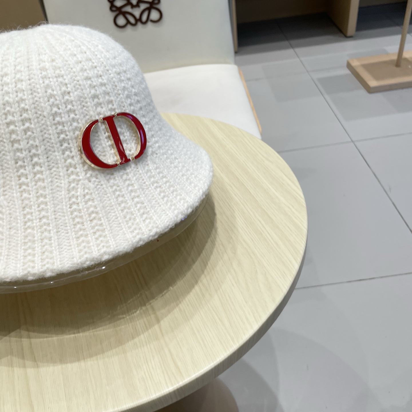 Dior迪奥日系复古纯色水桶帽子女百搭毛绒针织渔夫帽冬季保暖显脸小盆帽女