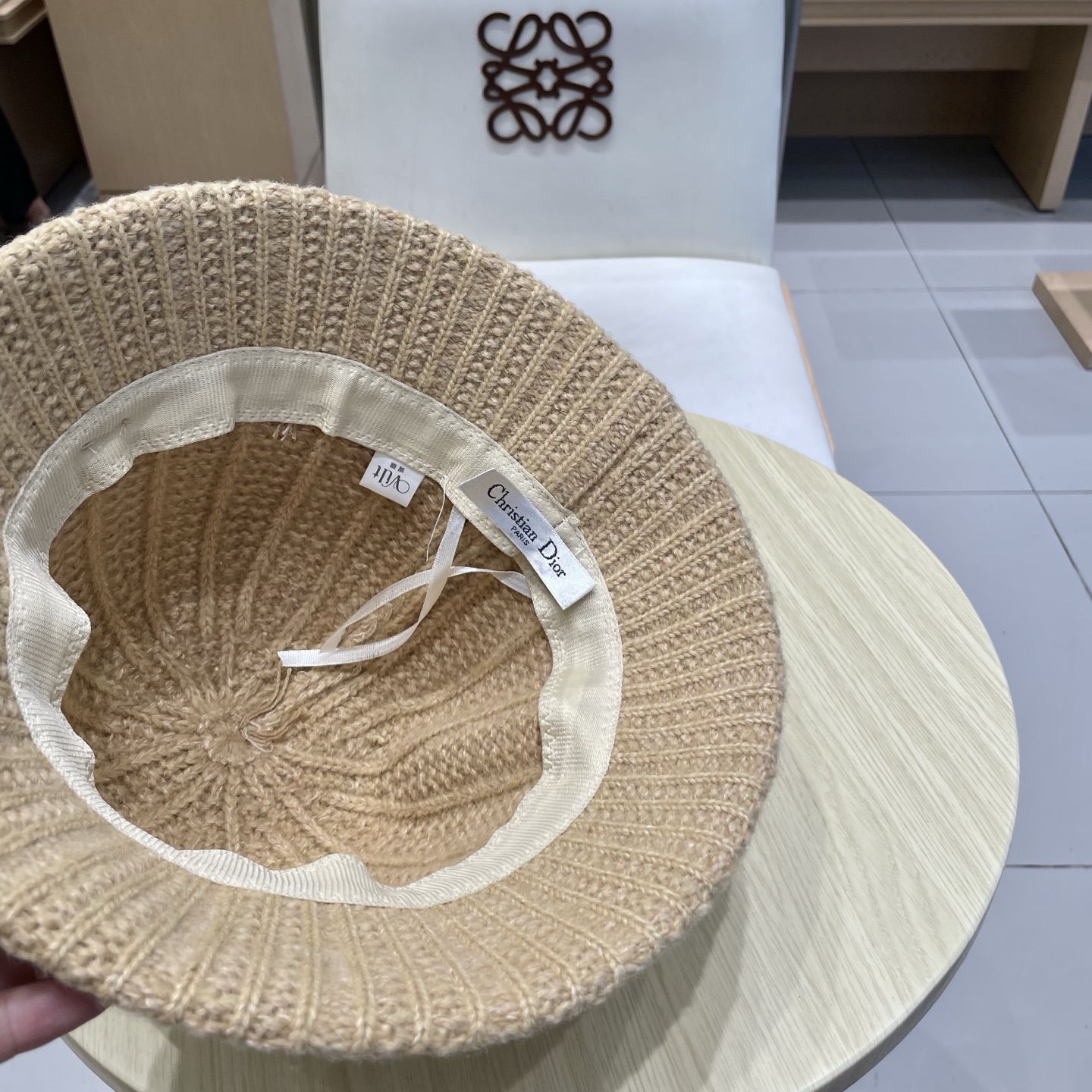 Dior迪奥日系复古纯色水桶帽子女百搭毛绒针织渔夫帽冬季保暖显脸小盆帽女