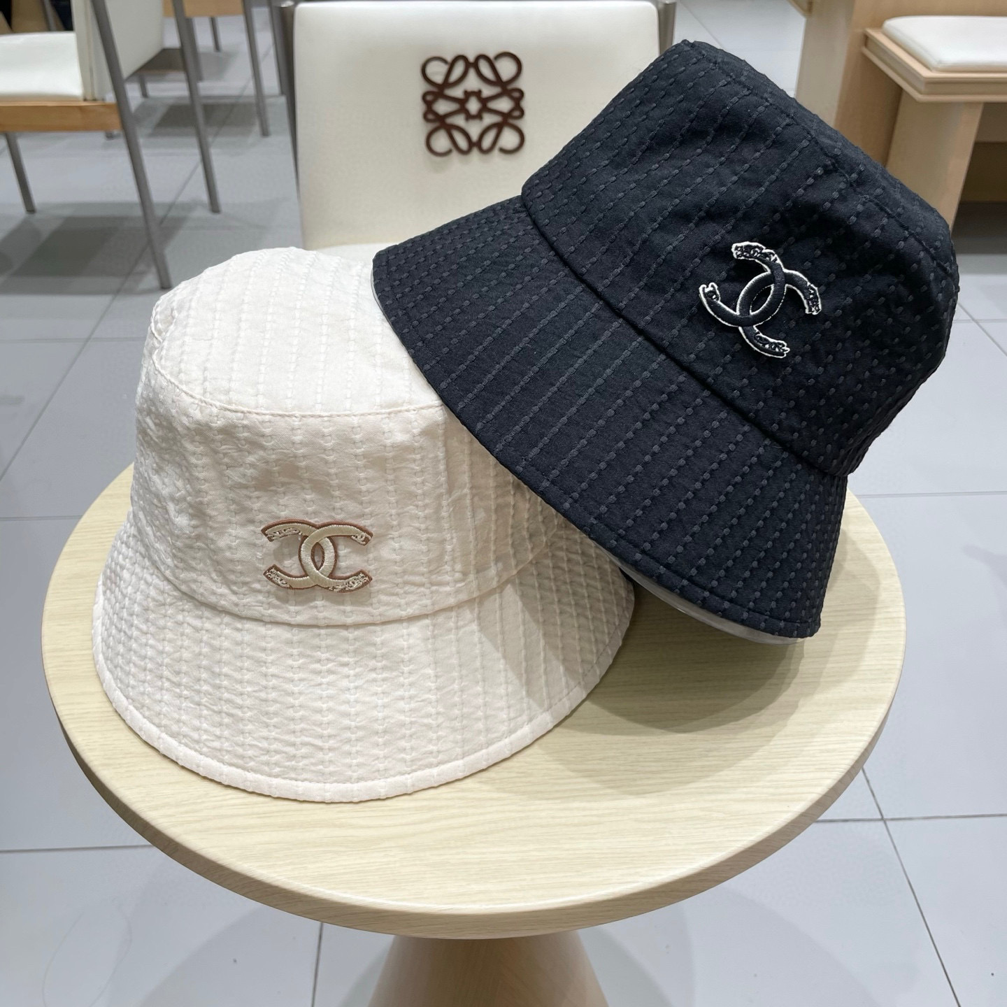 Chanel香奈儿遮阳帽，名媛风渔夫帽，头围57cm可折叠