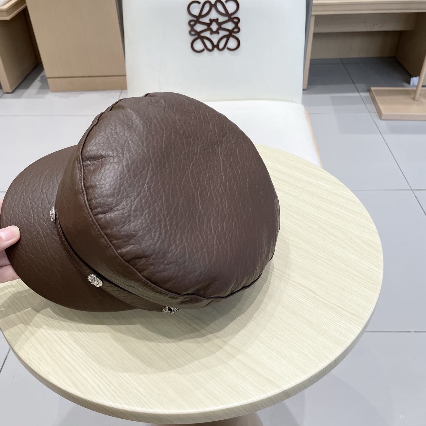 Chrome Hearts春秋冬季真皮帽子男女士情侣同款保暖薄款平顶帽鸭舌帽