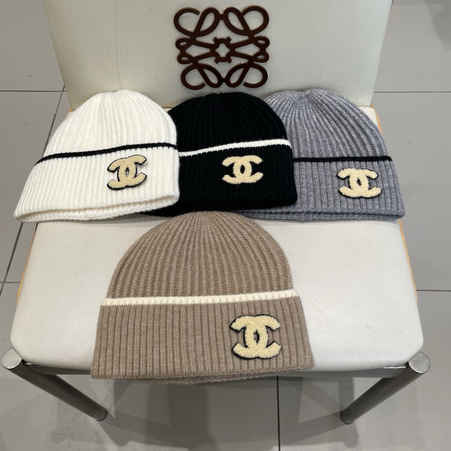 Chanel香奈儿新款羊毛帽 男女通用毛线帽，秋冬冷帽