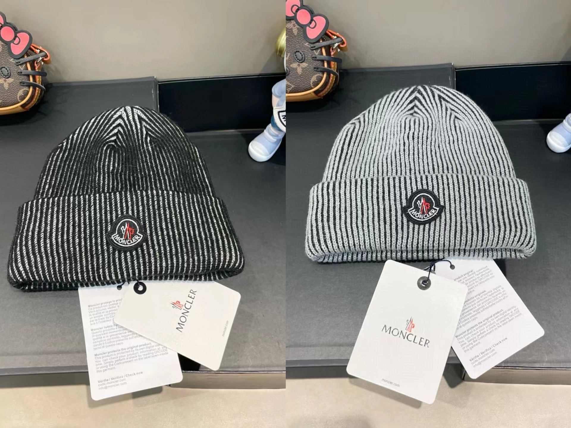 蒙口Moncler盟可睐💥官网经典针织帽，原单复刻.非常柔软亲肤，弹性很好💓有质感又非常百搭的款式~保暖
